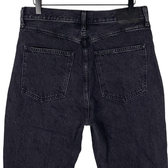 Aritzia Denim Forum Dillon High Rise Slim Jeans 30 Black Button Fly Rigid Denim - Picture 6 of 10